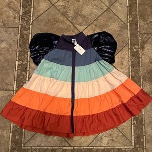 Queen of Sparkles NWT tiered dress size small with tags.